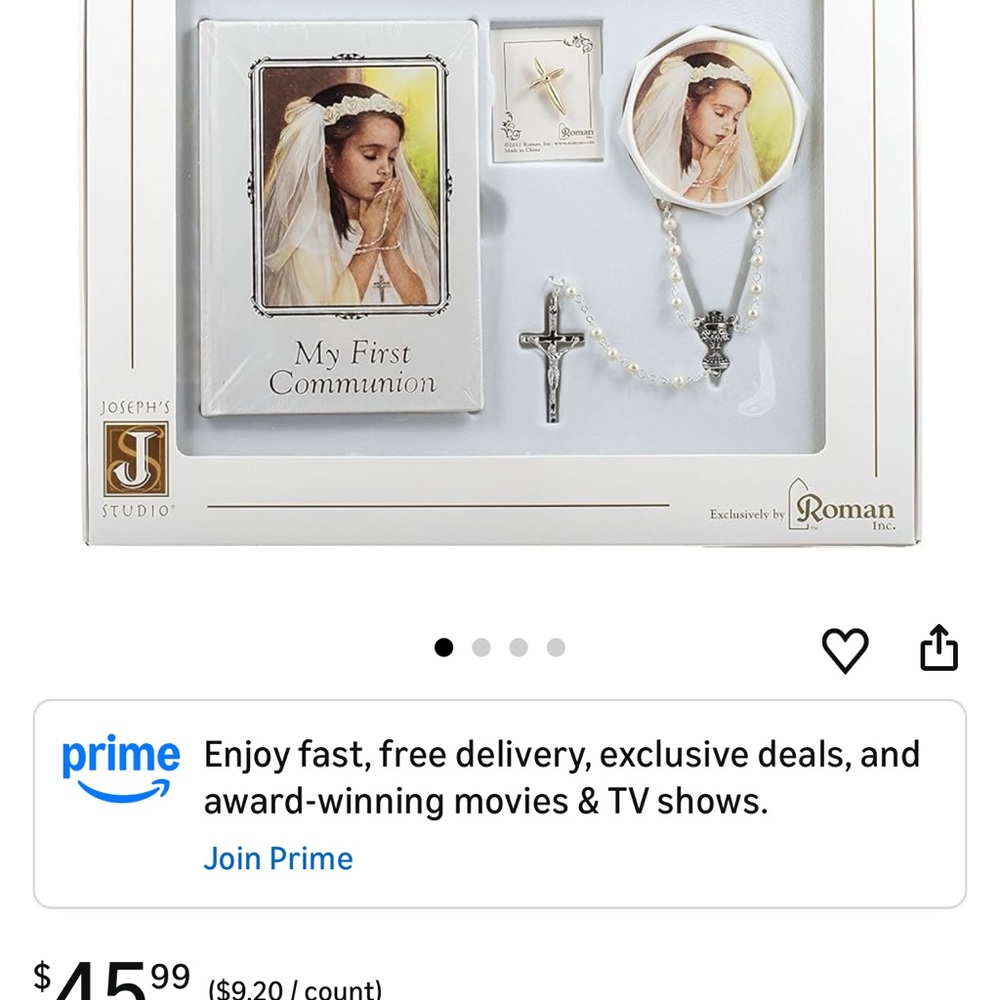 Joseph’s Studio My First Communion Gift Set - White, NEW